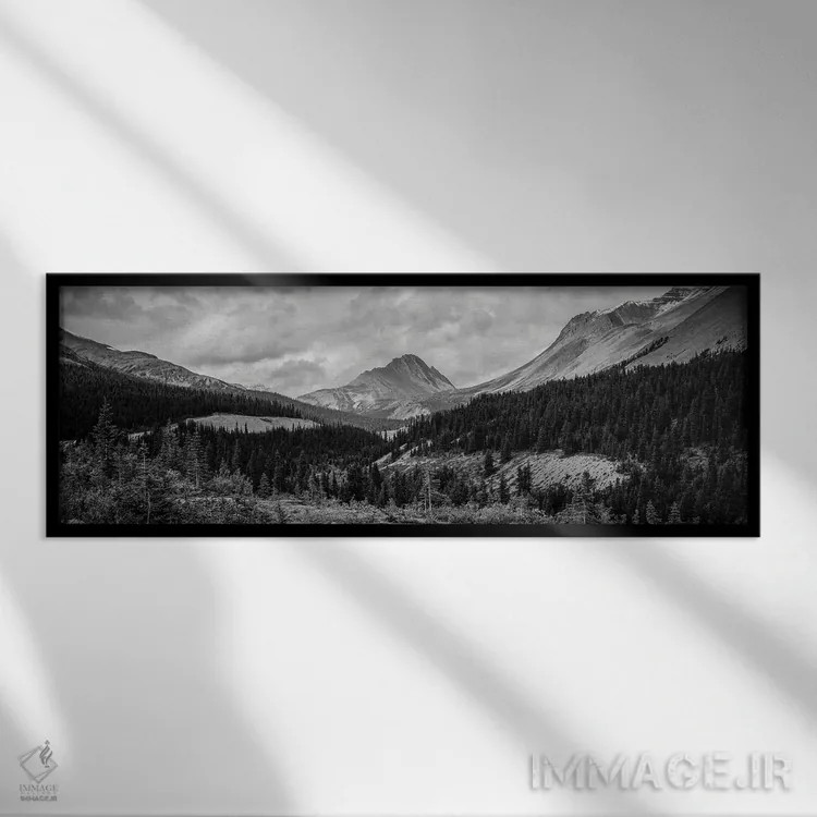 تابلو پانورامای مسیر آیسفیلدز اثر دن اسپرول - نمای قابدار مشکی