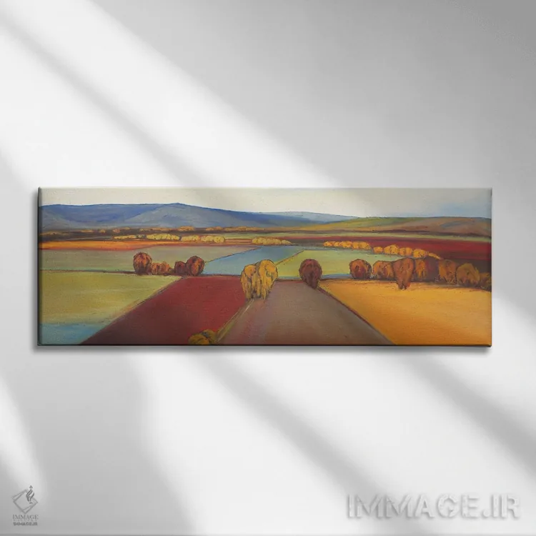 تابلو پانوراما دو اثر دان بردشا - نمای روبهرو روی دیوار