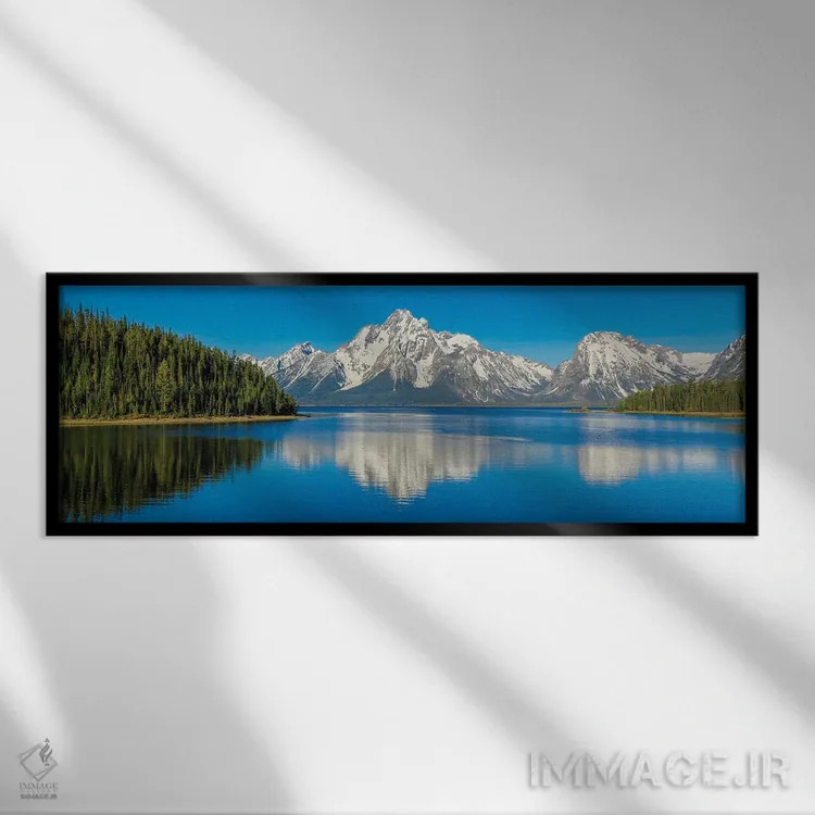 تابلو انعکاس رنگارنگ تتون اثر دن اسپرول - نمای قابدار مشکی