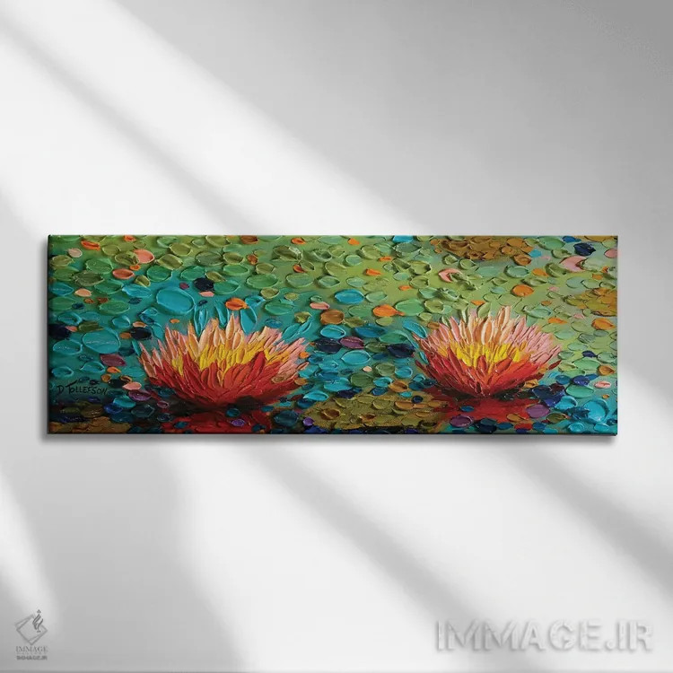 تابلو جذبه سوسن سه اثر دنا تولفسون - نمای روبهرو روی دیوار