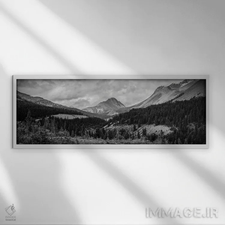 تابلو پانورامای مسیر آیسفیلدز اثر دن اسپرول - نمای قابدار سفید