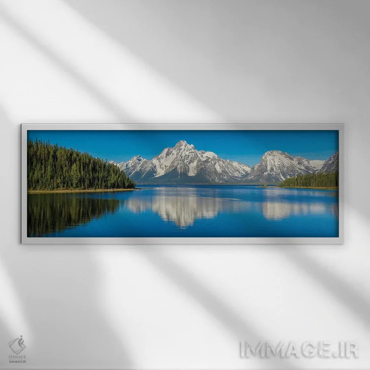 تابلو انعکاس رنگارنگ تتون اثر دن اسپرول - نمای قابدار سفید