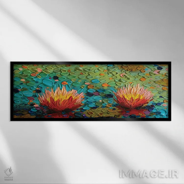 تابلو جذبه سوسن سه اثر دنا تولفسون - نمای قابدار مشکی