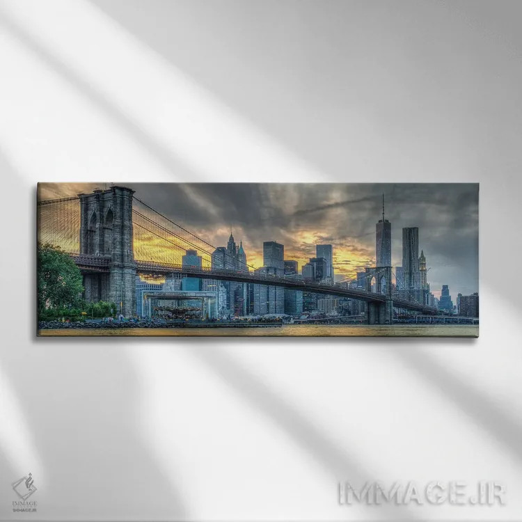 تابلو غروب بروکلین اثر دیوید گارباورر - نمای روبهرو روی دیوار