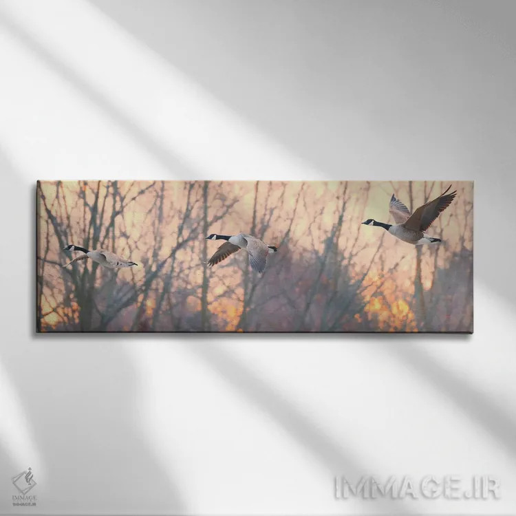 تابلو سهنفره کانادایی اثر دیوید گارباورر - نمای روبهرو روی دیوار