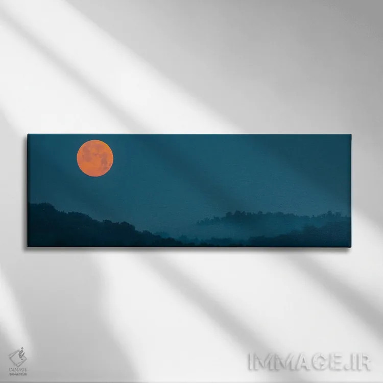 تابلو مه برآمدن ماه اثر دیوید گارباورر - نمای روبهرو روی دیوار