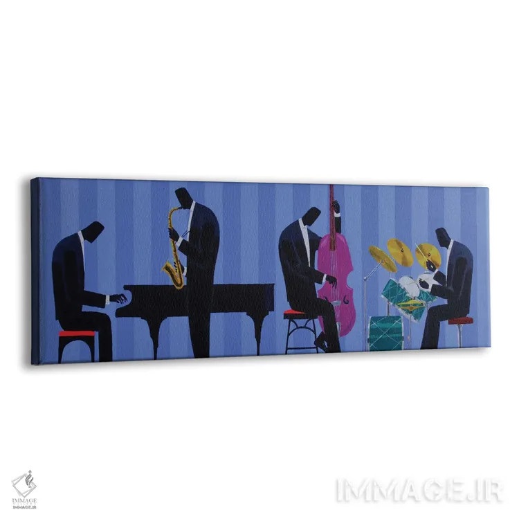 تابلو کوارتت آبی سلطنتی اثر دارل دنیلز - نمای پرسپکتیو محصول