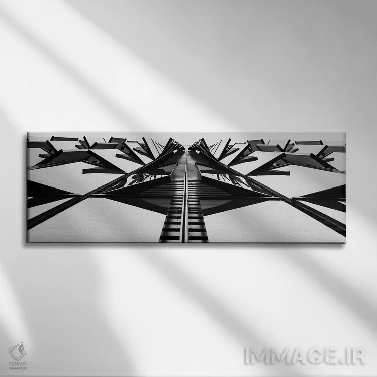 تابلو نگاه به بالا از آسمانخراش اثر دیوید گارباورر - نمای روبهرو روی دیوار