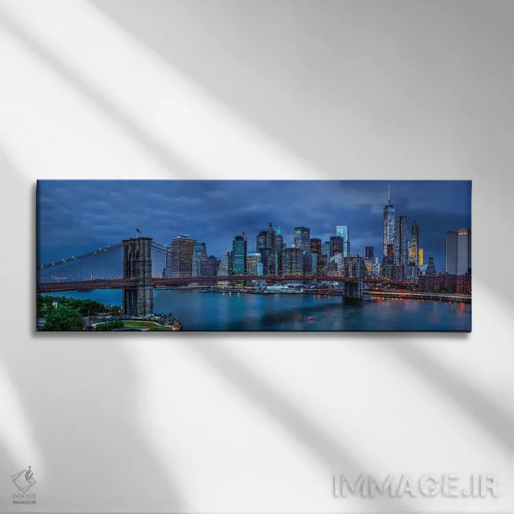 تابلو ساعت آبی (عکاسی) اثر دیوید گارباورر - نمای روبهرو روی دیوار