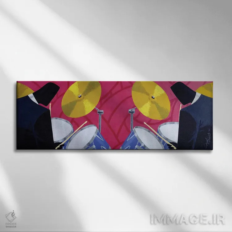 تابلو واکنشها اثر دارل دنیلز - نمای روبهرو روی دیوار