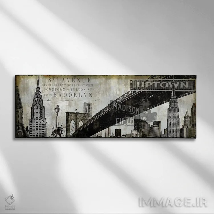 تابلو نمای نیویورک اثر دیلان متیوز - نمای روبهرو روی دیوار