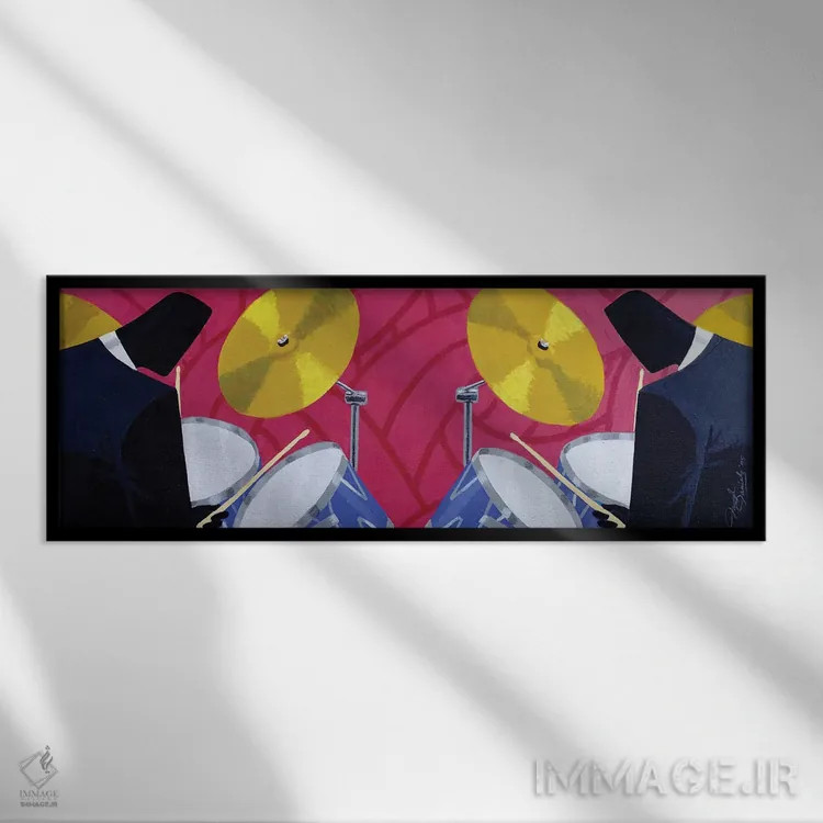 تابلو واکنشها اثر دارل دنیلز - نمای قابدار مشکی