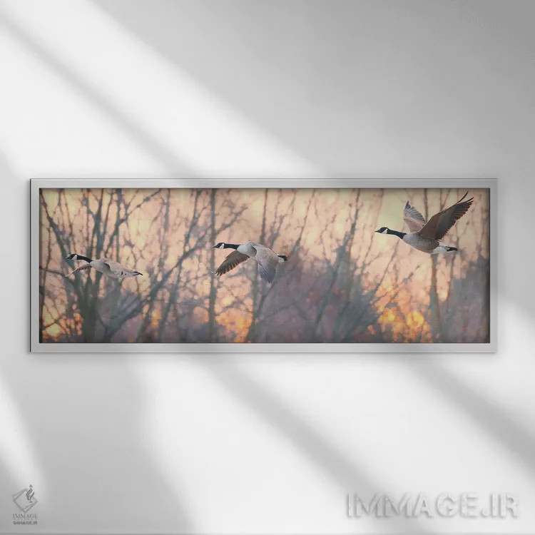 تابلو سهنفره کانادایی اثر دیوید گارباورر - نمای قابدار سفید