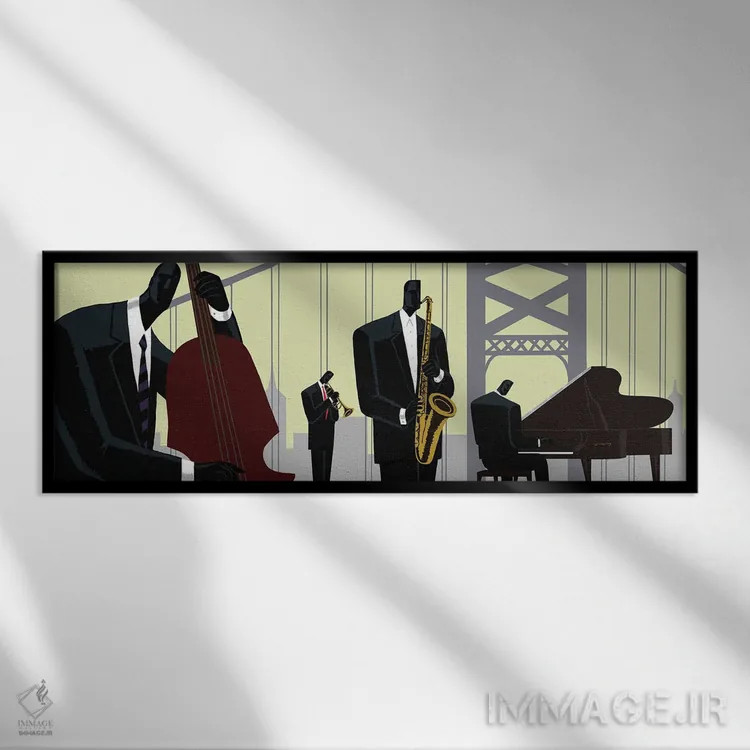 تابلو کوارتت پل شهر اثر دارل دنیلز - نمای قابدار مشکی