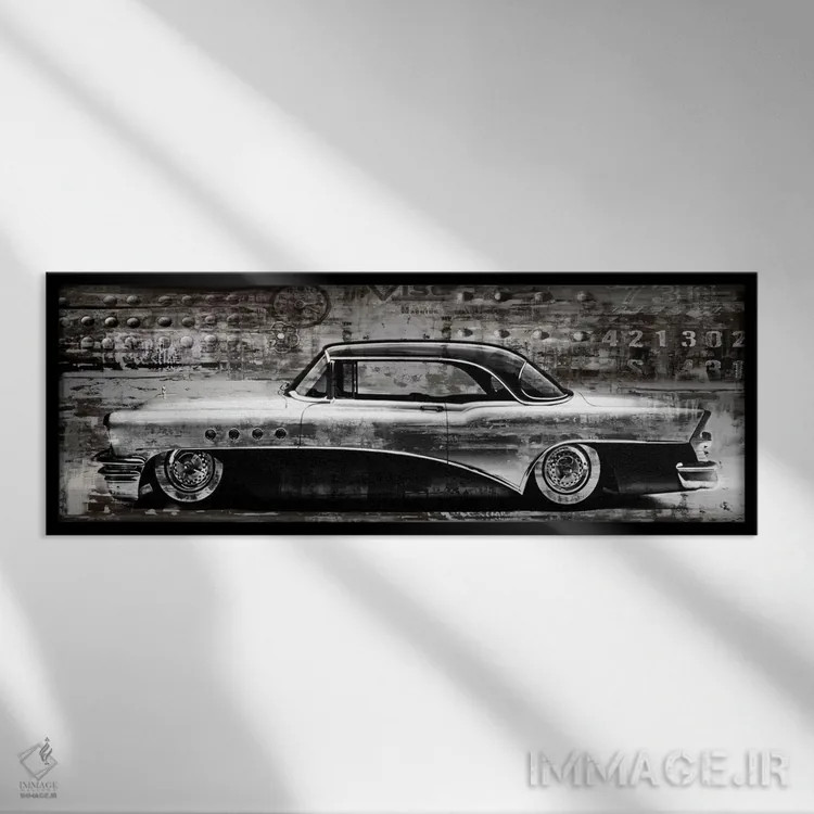 تابلو سواری کلاسیک اثر دیلان متیوز - نمای قابدار مشکی