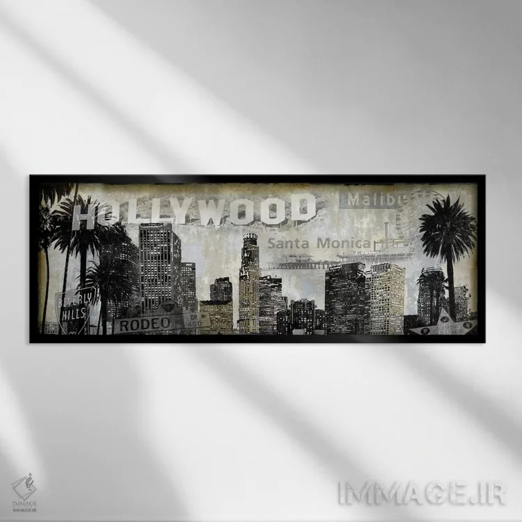 تابلو زاویه دید لسآنجلس اثر دیلان متیوز - نمای قابدار مشکی