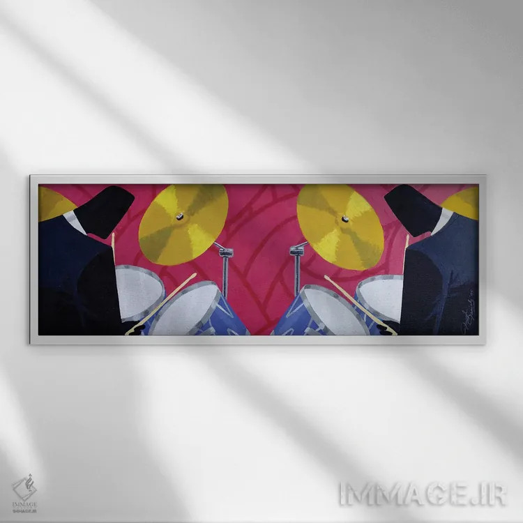 تابلو واکنشها اثر دارل دنیلز - نمای قابدار سفید