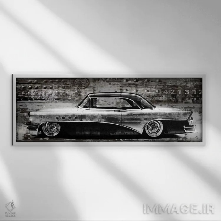 تابلو سواری کلاسیک اثر دیلان متیوز - نمای قابدار سفید