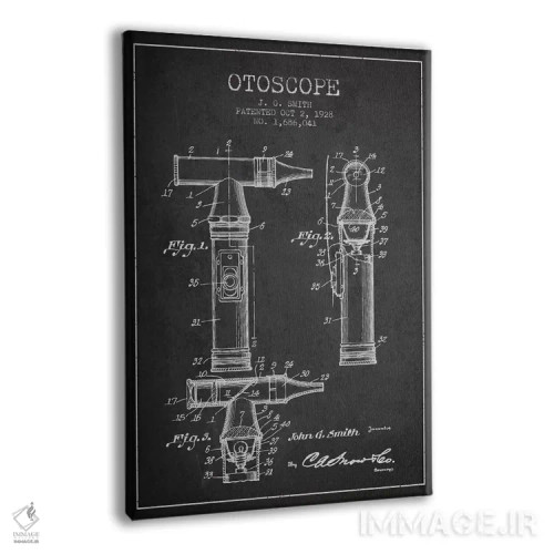 تابلو نقشهٔ ثبت اختراع اتوسکوپ ۳ (زغالی) اثر پیکسل کهنه (استودیو/نام هنری) - نمای پرسپکتیو محصول