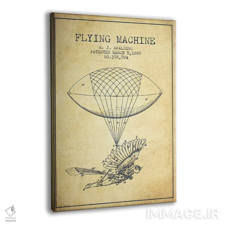 تابلو نقشه ثبت اختراع ایکاروس ۵ (کلاسیک) اثر پیکسل کهنه (استودیو/نام هنری) - نمای پرسپکتیو محصول