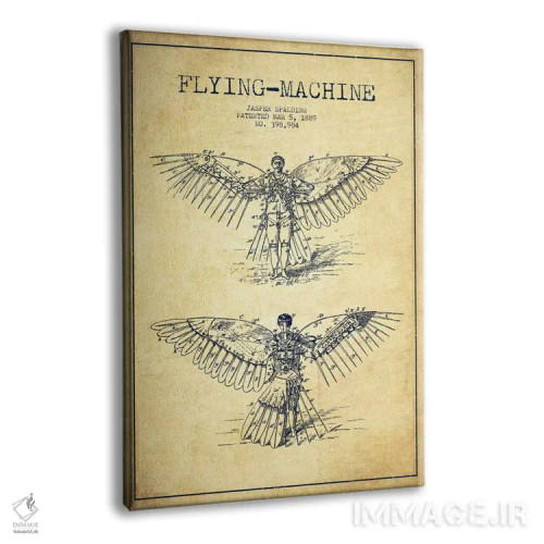 تابلو نقشه ثبت اختراع ایکاروس ۳ (کلاسیک) اثر پیکسل کهنه (استودیو/نام هنری) - نمای پرسپکتیو محصول