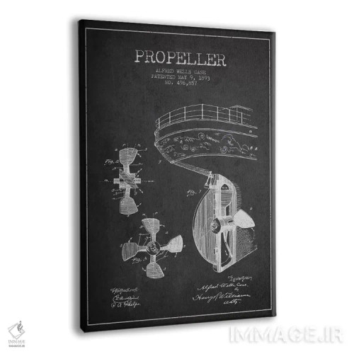 تابلو نقشهٔ ثبت اختراع ملخ (زغالی) اثر پیکسل کهنه (استودیو/نام هنری) - نمای پرسپکتیو محصول