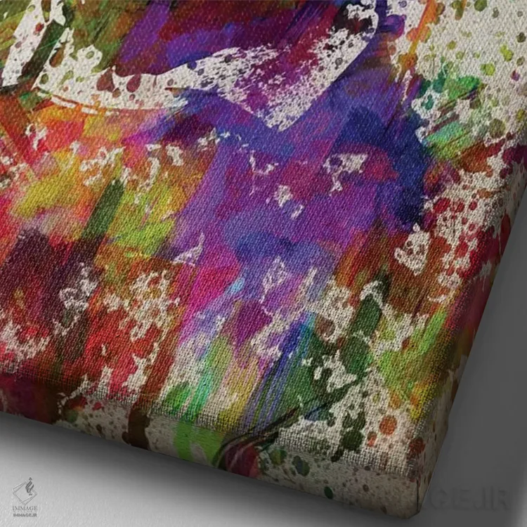 تابلو آبراهام لینکلن اثر پیکسل کهنه (استودیو/نام هنری) - نمای نزدیک بافت بوم