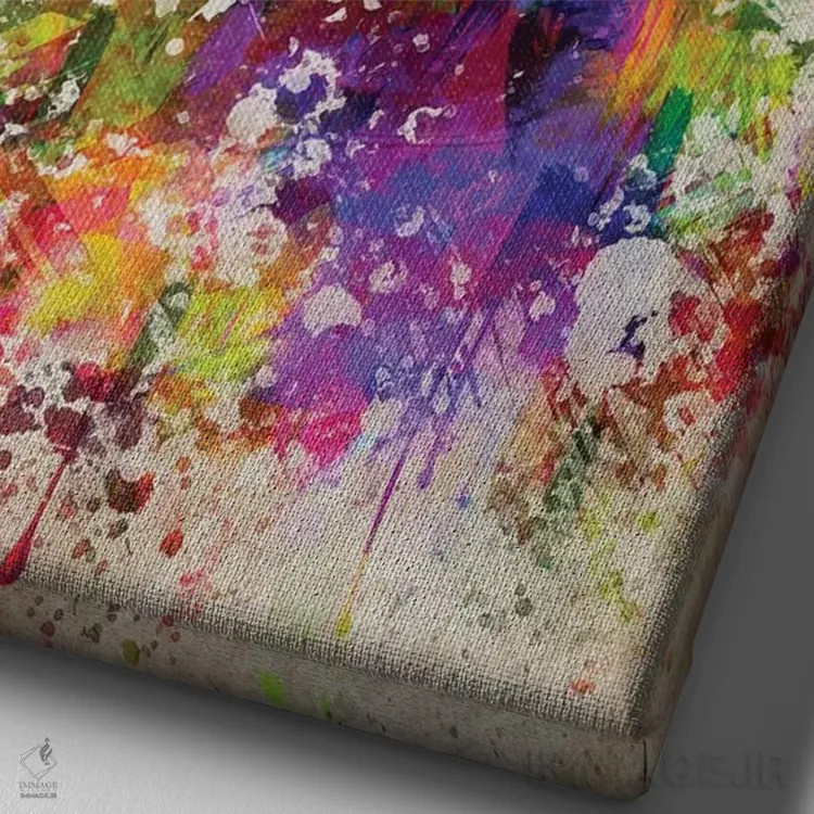 تابلو آلیس کوپر (خواننده) اثر پیکسل کهنه (استودیو/نام هنری) - نمای نزدیک بافت بوم