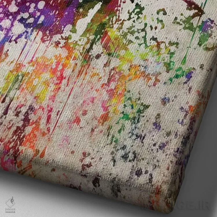 تابلو آلبرت اینشتین اثر پیکسل کهنه (استودیو/نام هنری) - نمای نزدیک بافت بوم