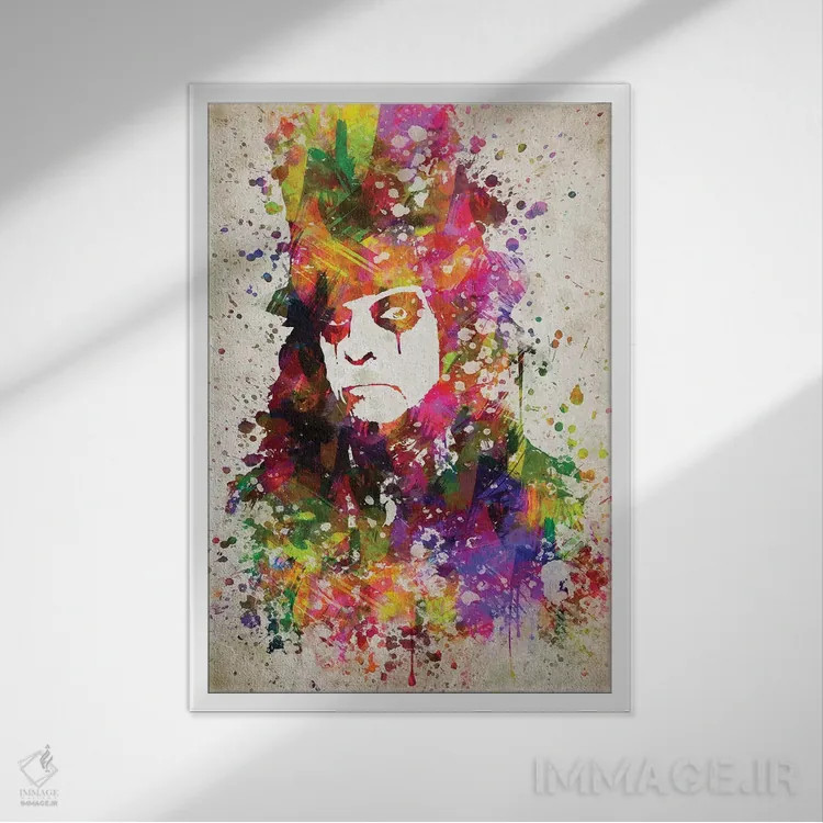 تابلو آلیس کوپر (خواننده) اثر پیکسل کهنه (استودیو/نام هنری) - نمای قابدار سفید