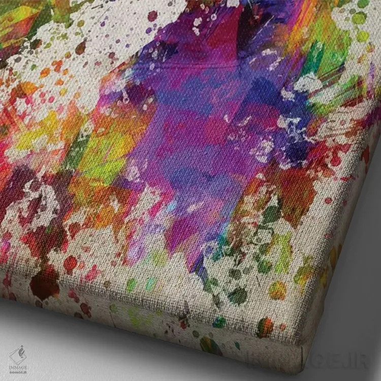 تابلو ایمی واینهاوس (خواننده) اثر پیکسل کهنه (استودیو/نام هنری) - نمای نزدیک بافت بوم