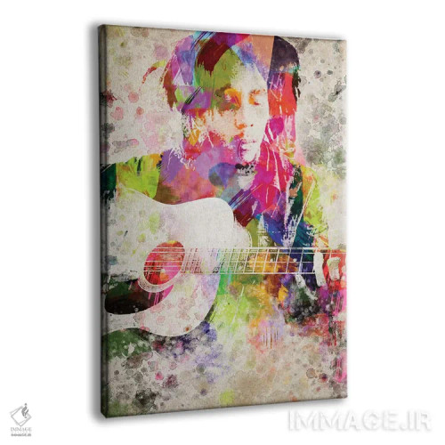 تابلو باب مارلی اثر پیکسل کهنه (استودیو/نام هنری) - نمای پرسپکتیو محصول