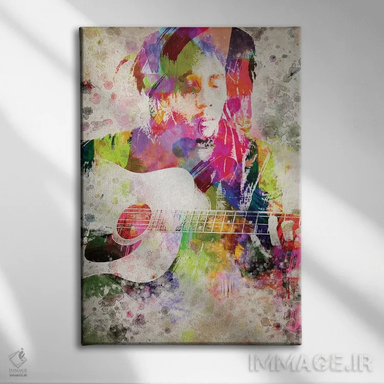 تابلو باب مارلی اثر پیکسل کهنه (استودیو/نام هنری) - نمای روبهرو روی دیوار