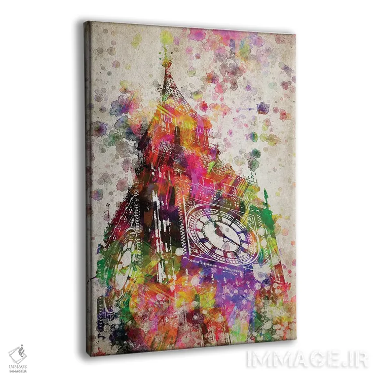 تابلو بیگ بن اثر پیکسل کهنه (استودیو/نام هنری) - نمای پرسپکتیو محصول