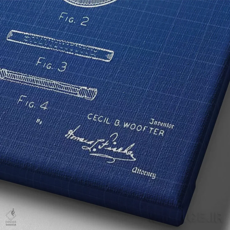 تابلو طرح اختراع چیپ پوکر سی.بی. ووفر (شبکه آبی) اثر پیکسل کهنه (استودیو/نام هنری) - نمای نزدیک بافت بوم