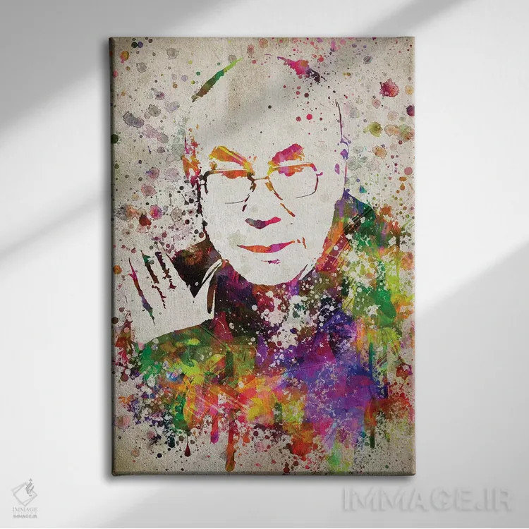 تابلو دالای لاما اثر پیکسل کهنه (استودیو/نام هنری) - نمای روبهرو روی دیوار