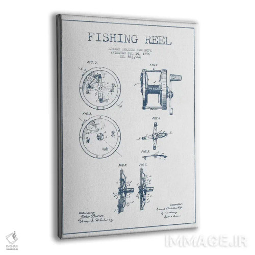 تابلو طرح پتنت چرخ ماهیگیری ای.سی. فوم هوفه (با جوهر) اثر پیکسل کهنه (استودیو/نام هنری) - نمای پرسپکتیو محصول