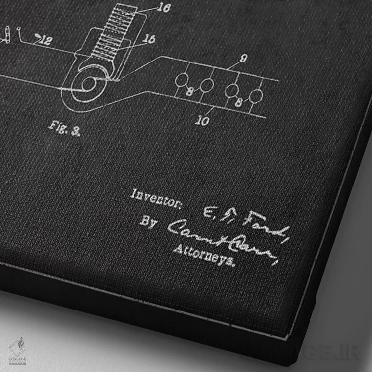 تابلو طرح الگو لوکوموتیو اتلبرت تی. فورد (ذغالی) اثر پیکسل کهنه (استودیو/نام هنری) - نمای نزدیک بافت بوم