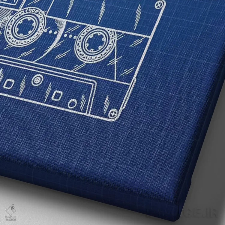 تابلو طرح پتنت کاست صوتی فویوکی یونهارا (شبکه آبی) اثر پیکسل کهنه (استودیو/نام هنری) - نمای نزدیک بافت بوم