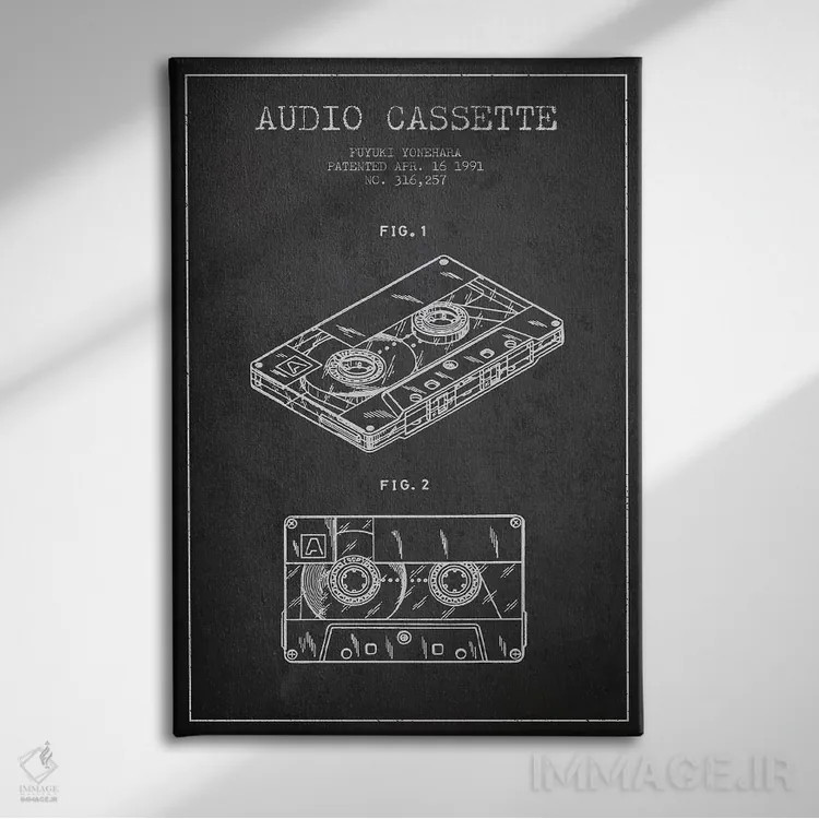 تابلو طرح پتنت کاست صوتی فویوکی یونهارا (ذغالی) اثر پیکسل کهنه (استودیو/نام هنری) - نمای روبهرو روی دیوار