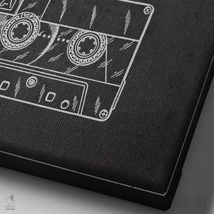 تابلو طرح پتنت کاست صوتی فویوکی یونهارا (ذغالی) اثر پیکسل کهنه (استودیو/نام هنری) - نمای نزدیک بافت بوم