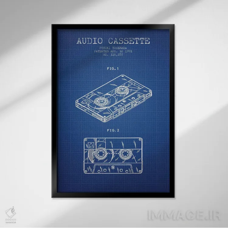 تابلو طرح پتنت کاست صوتی فویوکی یونهارا (شبکه آبی) اثر پیکسل کهنه (استودیو/نام هنری) - نمای قابدار مشکی