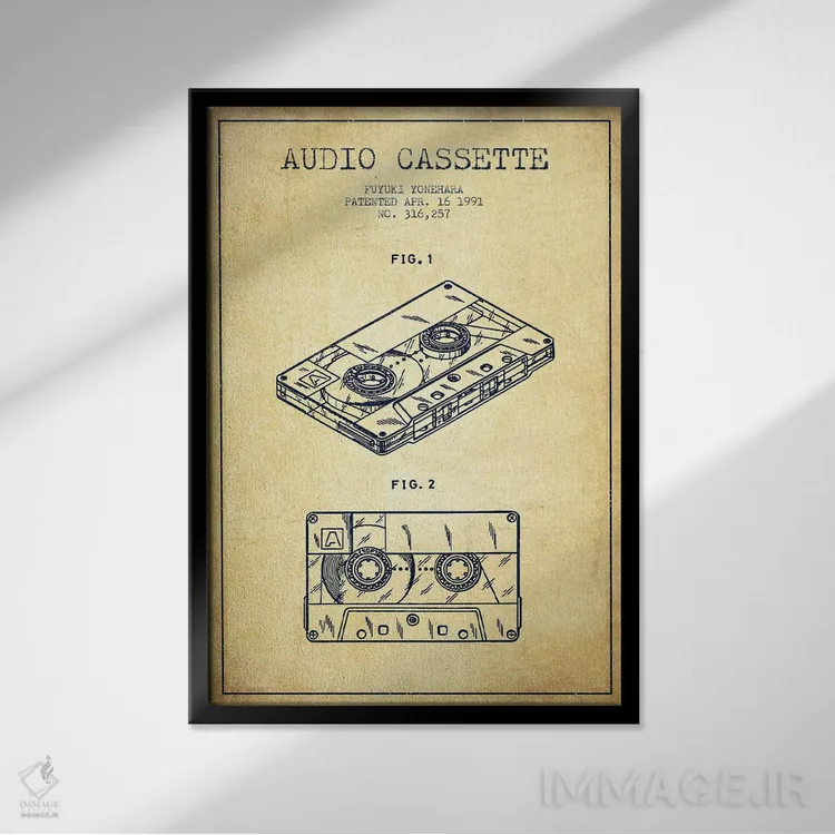 تابلو طرح پتنت کاست صوتی فویوکی یونهارا (طرح قدیمی) اثر پیکسل کهنه (استودیو/نام هنری) - نمای قابدار مشکی