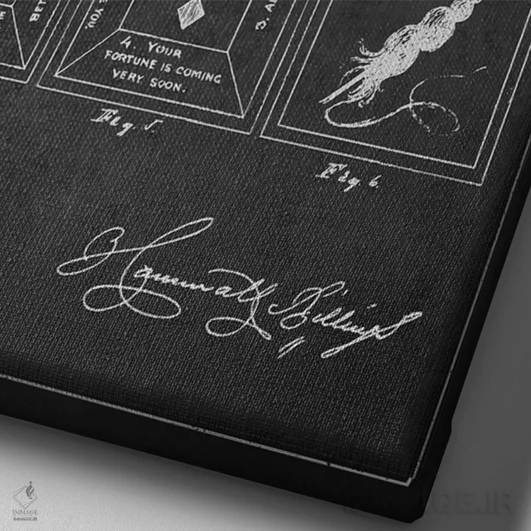 تابلو طرح اختراع کارت بازی همت بیلینگز (زغالسنگی) اثر پیکسل کهنه (استودیو/نام هنری) - نمای نزدیک بافت بوم