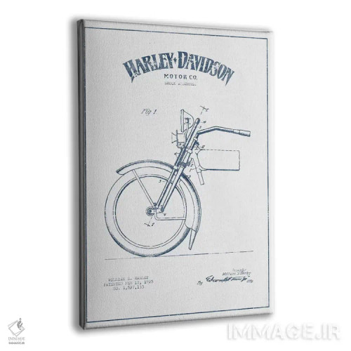 تابلو موتورسیکلتهای هارلی-دیویدسون (جوهر) ۲ اثر پیکسل کهنه (استودیو/نام هنری) - نمای پرسپکتیو محصول