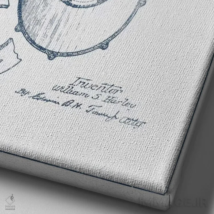 تابلو موتورسیکلتهای هارلی-دیویدسون (جوهر) ۱ اثر پیکسل کهنه (استودیو/نام هنری) - نمای نزدیک بافت بوم