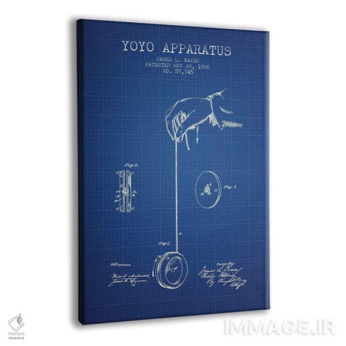 تابلو طرح اختراع وسیله یویو جی.ال. هاون (شبکه آبی) اثر پیکسل کهنه (استودیو/نام هنری) - نمای پرسپکتیو محصول