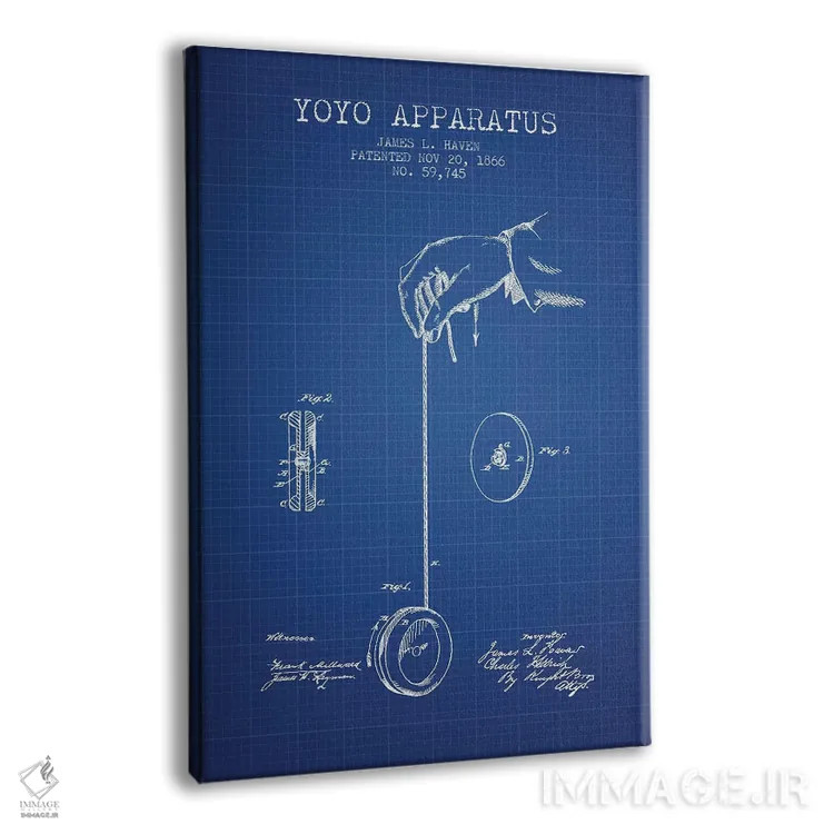 تابلو طرح اختراع وسیله یویو جی.ال. هاون (شبکه آبی) اثر پیکسل کهنه (استودیو/نام هنری) - نمای پرسپکتیو محصول