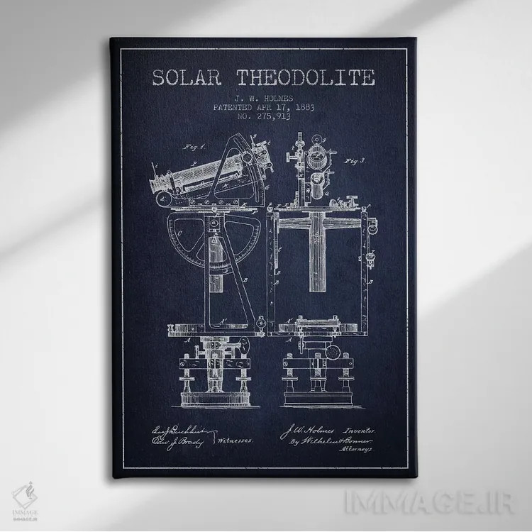 تابلو طرح پتنت توتال ایست خورشیدی جی.دبلیو. هولمز (سورمهای) (ابزار نقشهبرداری) اثر پیکسل کهنه (استودیو/نام هنری) - نمای روبهرو روی دیوار