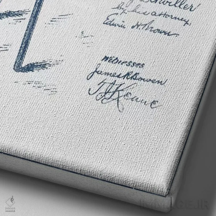 تابلو طرح پتنت موشک جیکوب جی. دیتویلی (مرکب) اثر پیکسل کهنه (استودیو/نام هنری) - نمای نزدیک بافت بوم